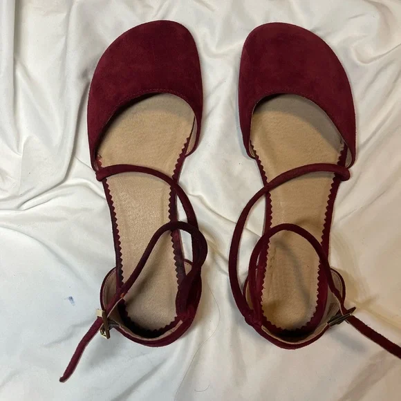 Barefoot Shapen Women Shoes Size 39 Burgundy/Red - Picture 2 of 9